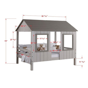 Donco Full House Low Loft Grey Two Tone 2018-FGTT - Bedroom Depot USA