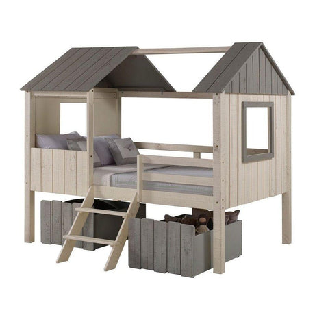 Donco Full House Low Loft Rustic Sand/Rustic Grey 2188-FLRSRG - Bedroom Depot USA