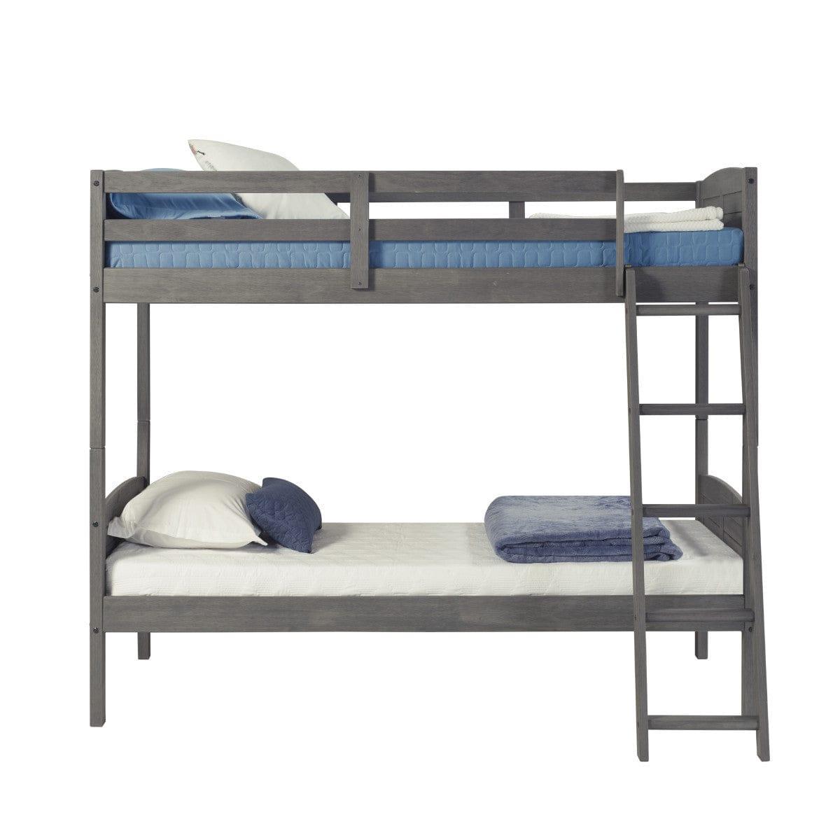 Donco Twin/Twin Louver Bunkbed Antique Grey 2010-TTAG - Bedroom Depot USA