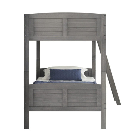 Donco Twin/Twin Louver Bunkbed Antique Grey 2010-TTAG - Bedroom Depot USA