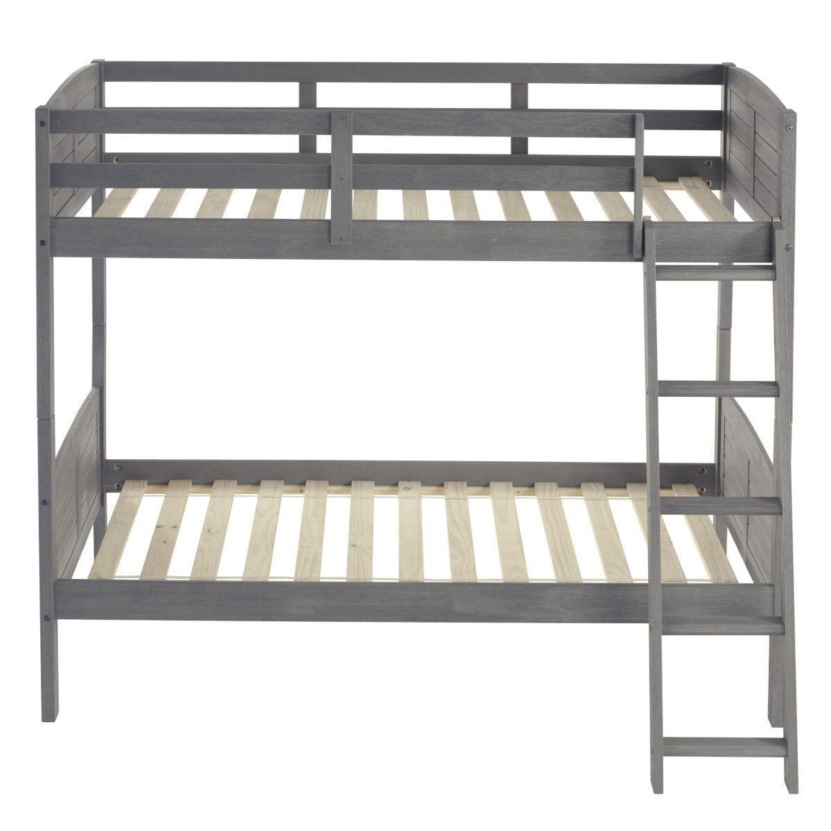 Donco Twin/Twin Louver Bunkbed Antique Grey 2010-TTAG - Bedroom Depot USA