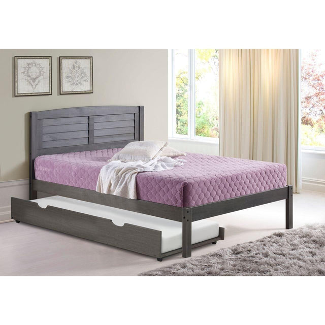 Donco  Full Louver Bed With Trundle Bed Antique Grey 212-FAG_503-AG - Bedroom Depot USA