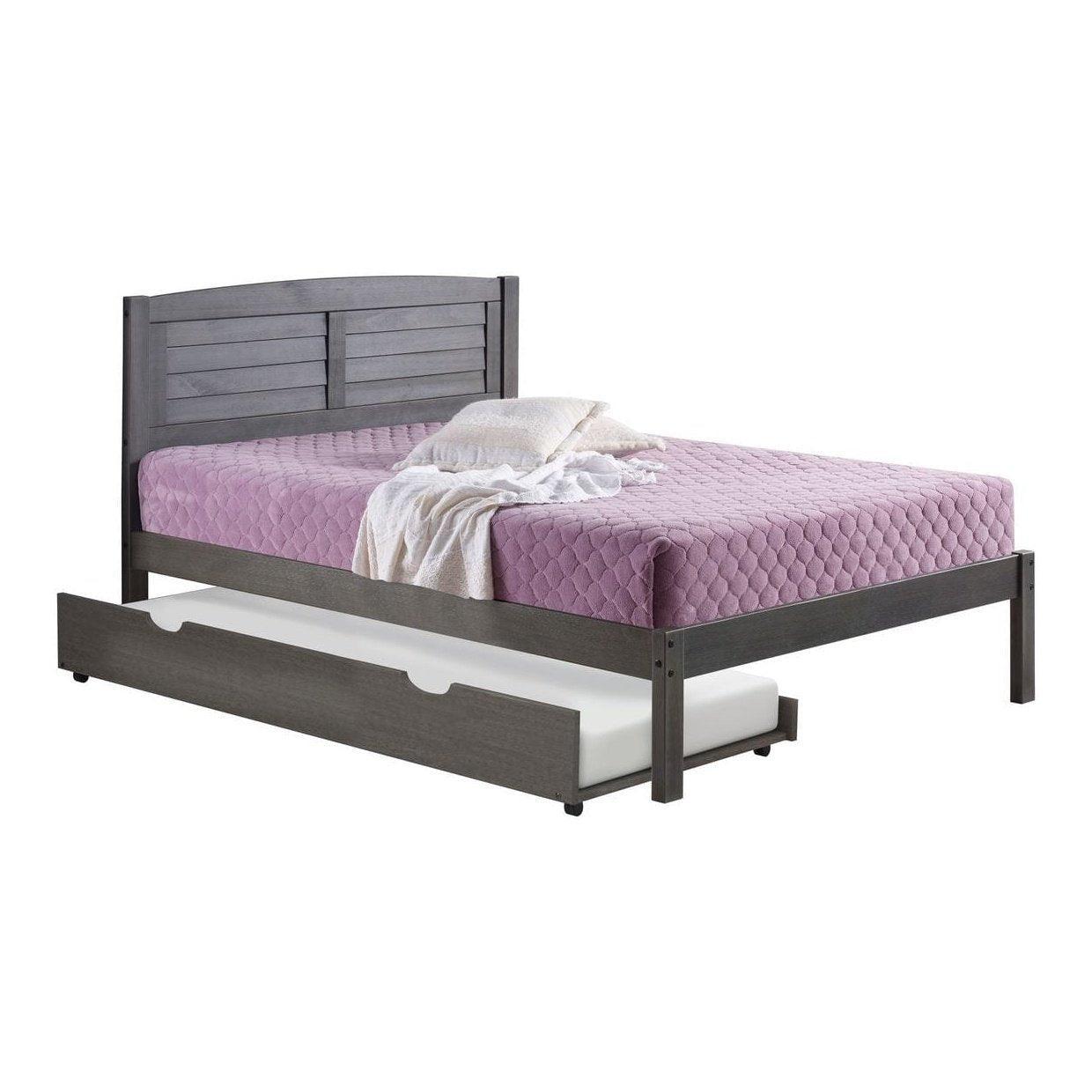 Donco  Full Louver Bed With Trundle Bed Antique Grey 212-FAG_503-AG - Bedroom Depot USA