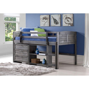 Donco  Louver Low Loft Antique Grey 790-TAG-C - Bedroom Depot USA