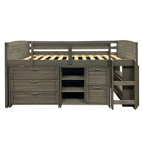 Donco Louver Low Loft Antique Grey 790-TAG-A - Bedroom Depot USA