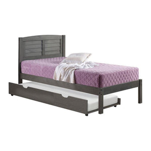 Donco Twin Louver Bed With Trundle Bed Antique Grey 212-TAG_503-AG - Bedroom Depot USA