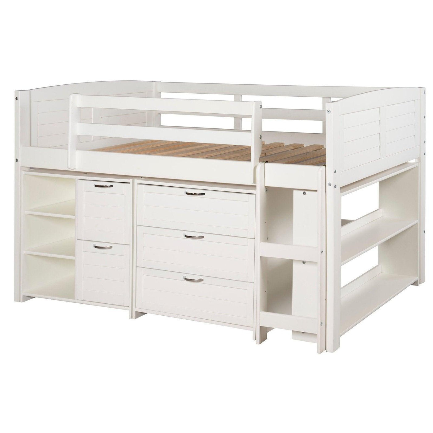 Donco Twin Louver Low Loft Group A - White 790-TW-A - Bedroom Depot USA