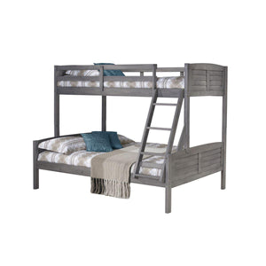 Donco Twin/Full Louver Bunkbed Antique Grey 2012-TFAG - Bedroom Depot USA