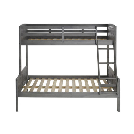 Donco Twin/Full Louver Bunkbed Antique Grey 2012-TFAG - Bedroom Depot USA