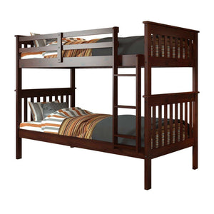 Donco  Mission Bunkbed Cappuccino 120-3-TTCP - Bedroom Depot USA
