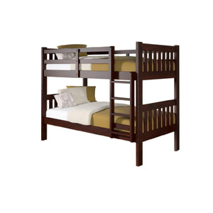 Donco Twin/Twin Mission Bunkbed Cappuccino 1010-3TTCP - Bedroom Depot USA
