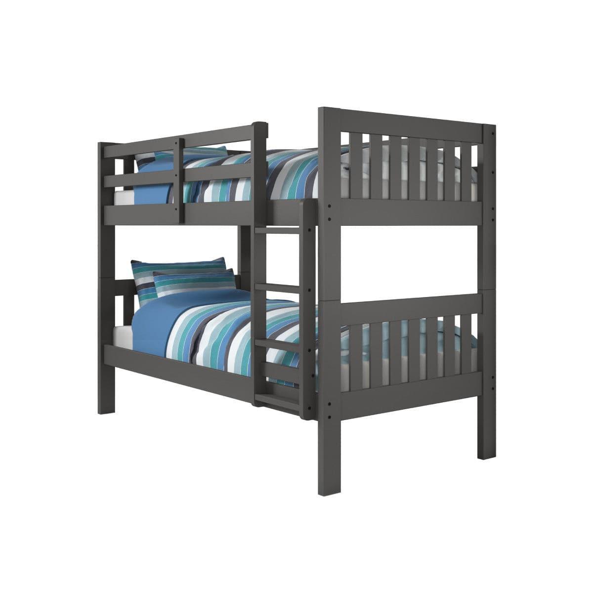 Donco Twin/Twin Mission Bunkbed Dark Grey 1010-3TTDG - Bedroom Depot USA