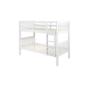 Donco  Twin/Twin Mission Bunk Bed White 1010-3TTW - Bedroom Depot USA