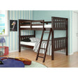 Donco  Mission Bunkbed Cappuccino With Slat Kit 120-1-TTCP_TT - Bedroom Depot USA