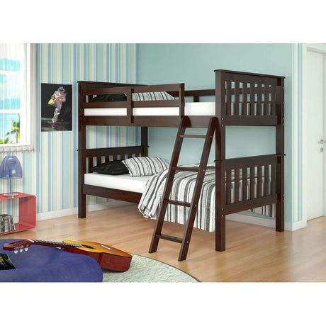 Donco  Mission Bunkbed Cappuccino With Slat Kit 120-1-TTCP_TT - Bedroom Depot USA