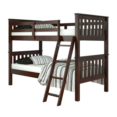 Donco  Mission Bunkbed Cappuccino With Slat Kit 120-1-TTCP_TT - Bedroom Depot USA