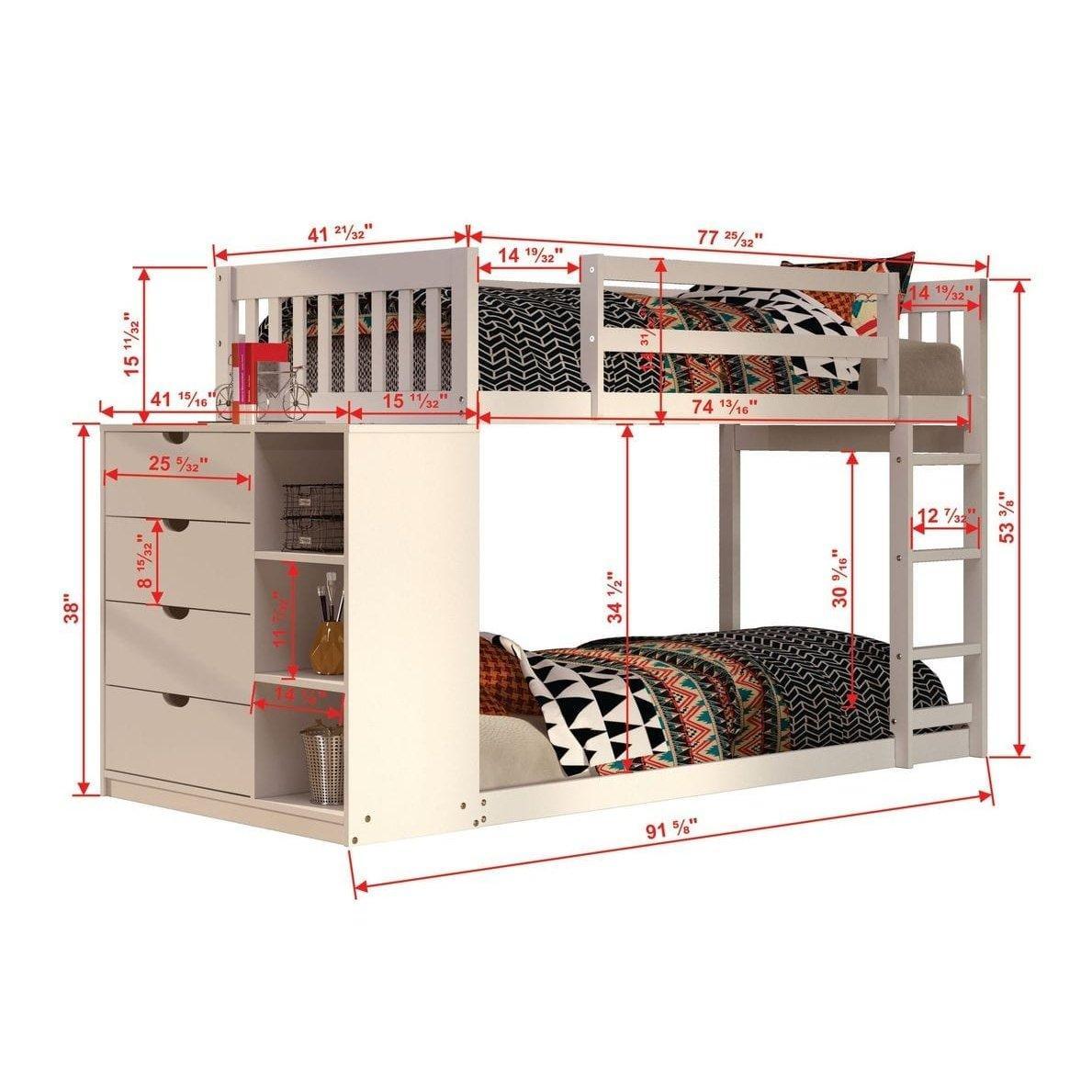 Donco Mission Chest Bunk - Bedroom Depot USA