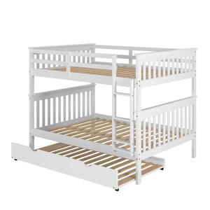 Donco Full/Full Mission Bunk Bed With Trundle Bed - Bedroom Depot USA