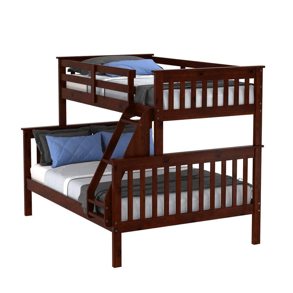 Donco  Twin/Full Mission Bunkbed Cappuccino 122-3-TFCP - Bedroom Depot USA