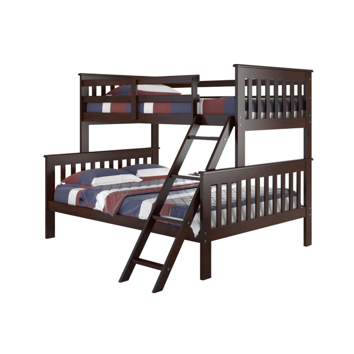 Donco  Twin/Full Mission Bunkbed Cappuccino 122-2-TFCP - Bedroom Depot USA
