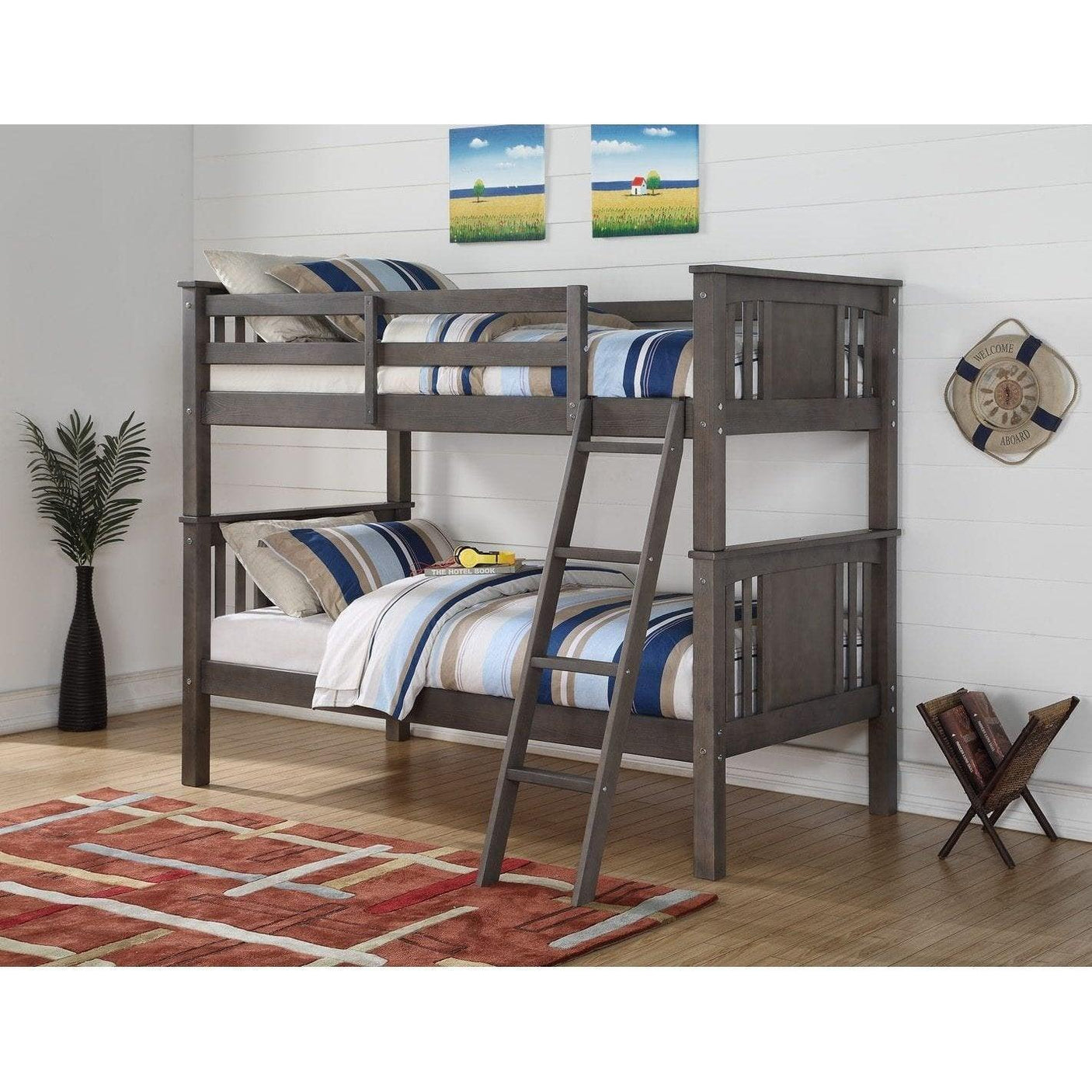 Donco Princeton Bunkbed Slate Grey 316-TTSG - Bedroom Depot USA