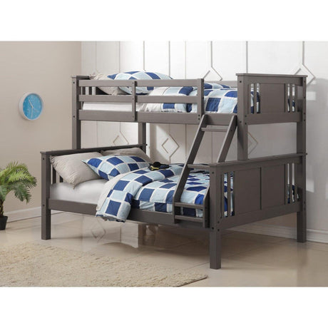 Donco Twin/Full Princeton Bunk Slate Grey 318-TFSG - Bedroom Depot USA