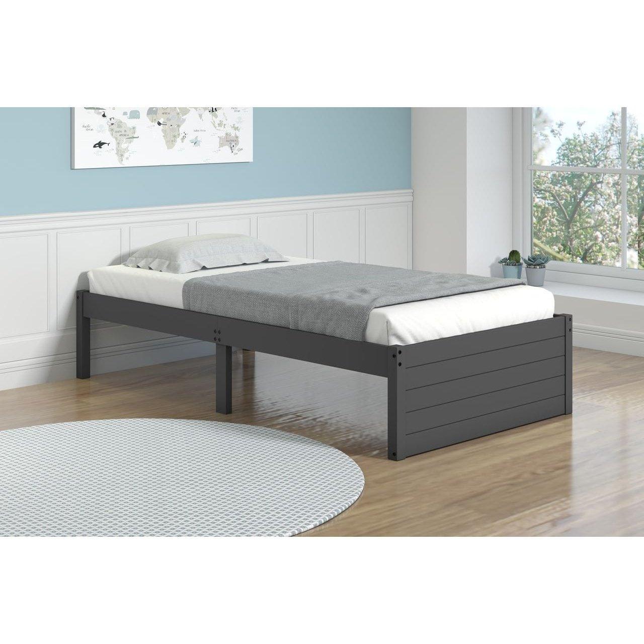 Donco Twin Bed Dark Grey 400-TDG - Bedroom Depot USA