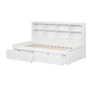 Donco Twin Bookcase Day Bed W/ Dual Under Bed Drawers - Bedroom Depot USA