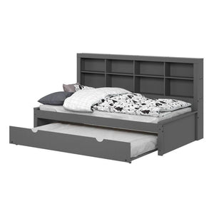 Donco Twin Bookcase Day Bed W/ Twin Trundle Bed - Bedroom Depot USA