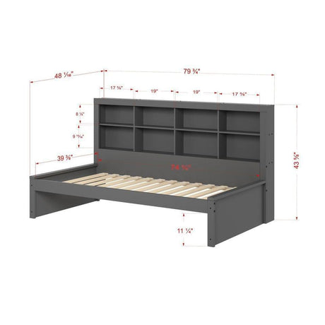 Donco Twin Bookcase Day Bed - Bedroom Depot USA