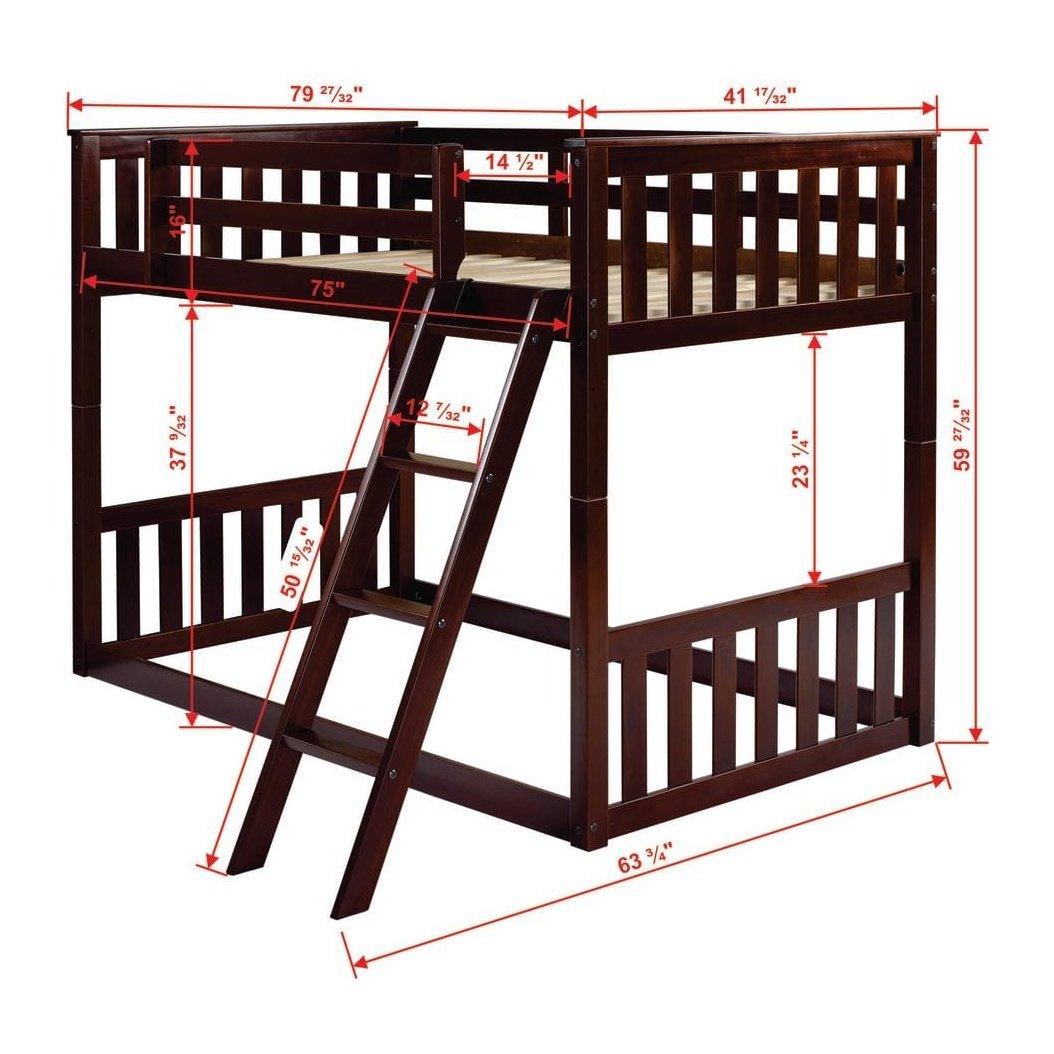 Donco T/T Bunkbed Cappuccino - Bedroom Depot USA