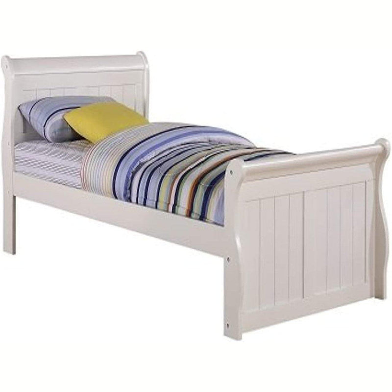 Donco Twin Sleigh Bed White 325-TW - Bedroom Depot USA