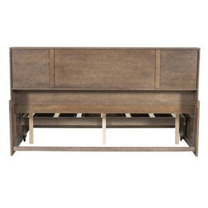 Full Daybed, Captain Storage, Twin Trundle, Bookcase Headboard, Walnut