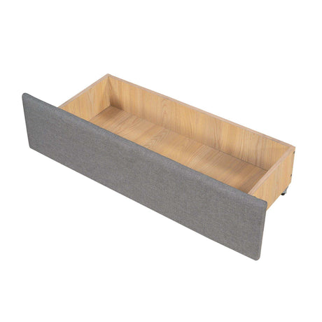 Daybed, Upholstered with Two Drawers, Gray
