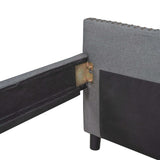 Full Daybed, Upholstered with Two Drawers, Gray