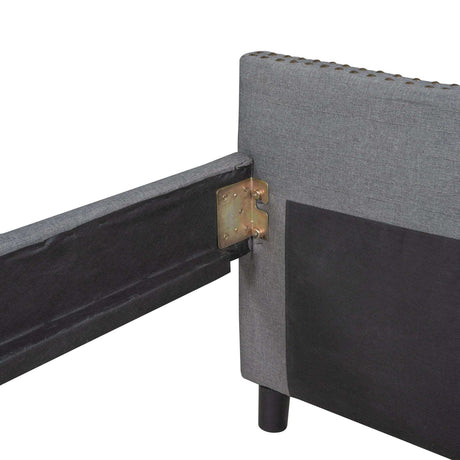 Daybed, Upholstered with Two Drawers, Gray