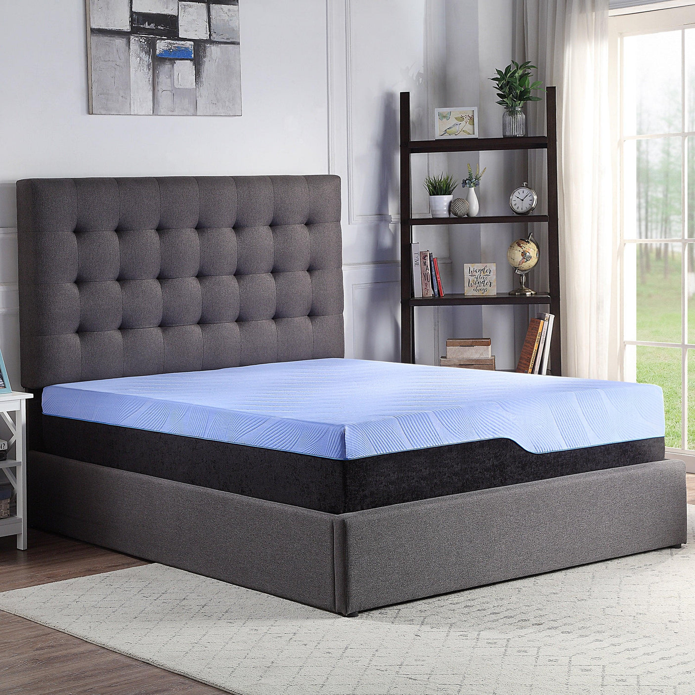 Full Mattress | 12" Hybrid Refresh Cooling GelCare Memory Foam with Coils | Medium