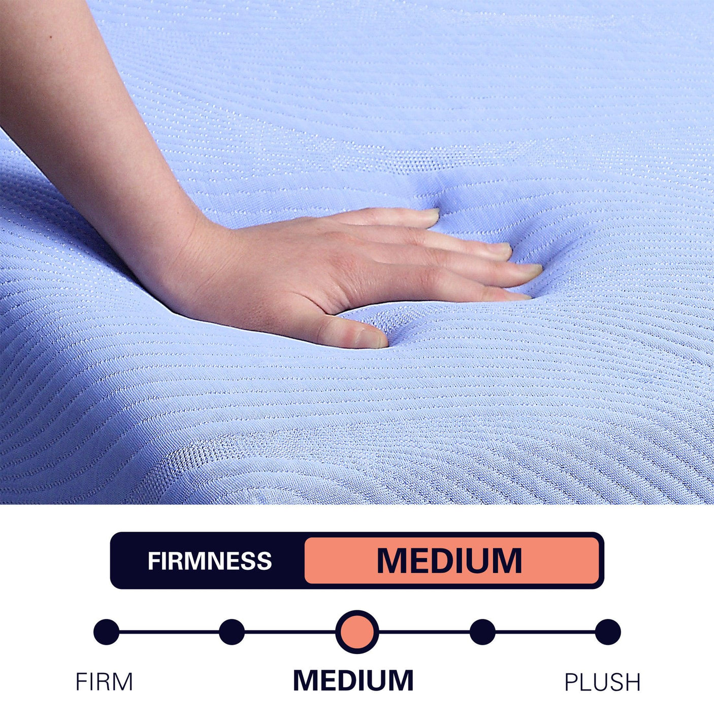 Full Mattress | 12" Hybrid Refresh Cooling GelCare Memory Foam with Coils | Medium