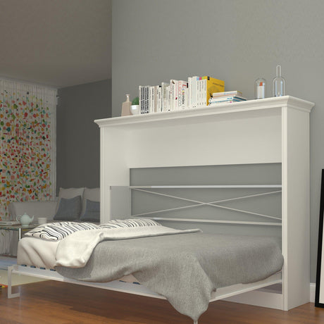 Leto Muro White, Full Landscape Wall Bed ALEGDBL - Bedroom Depot USA