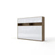 Maxima House Invento Horizontal Wall Bed, European Full Size with a cabinet on top - Bedroom Depot USA