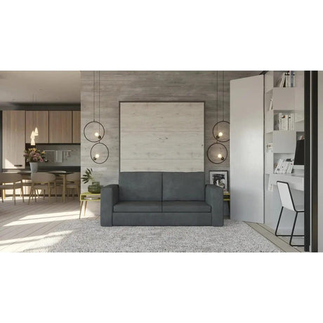 Maxima House Murphy bed European Full XL Vertical with Sofa Invento. SALE IN001GW-G - Bedroom Depot USA