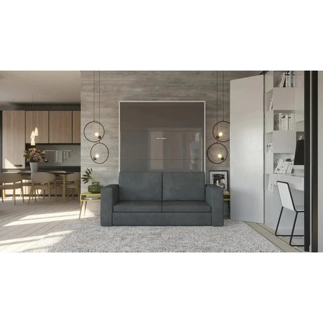 Maxima House Murphy bed European Full XL Vertical with Sofa Invento. SALE IN001WG-G - Bedroom Depot USA