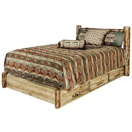 Glacier Country Collection King Platform Bed w/ Storage MWGCSBPK - Bedroom Depot USA