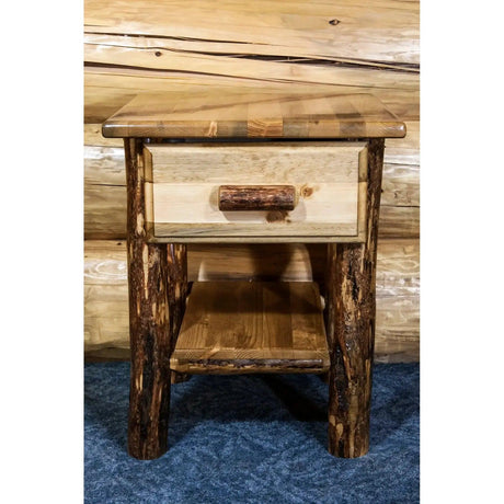 Glacier Country Collection Nightstand with Drawer & Shelf MWGCND - Bedroom Depot USA