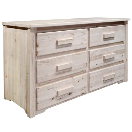 Homestead Collection 6 Drawer Dresser, Clear Lacquer Finish MWHC6DV - Bedroom Depot USA