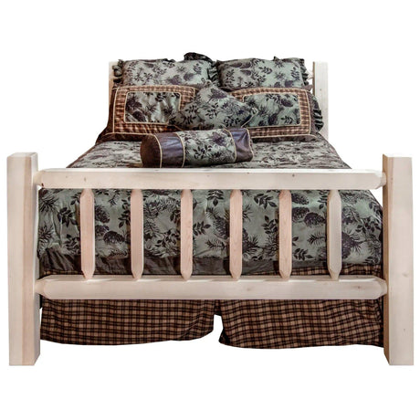 Homestead Collection Eastern King Bed, Clear Lacquer Finish MWHCKBV - Bedroom Depot USA