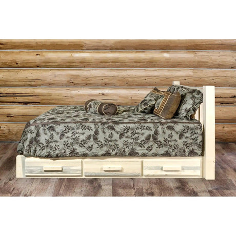 Homestead Collection Full Platform Bed w/ Storage, Clear Lacquer Finish MWHCSBPFV - Bedroom Depot USA