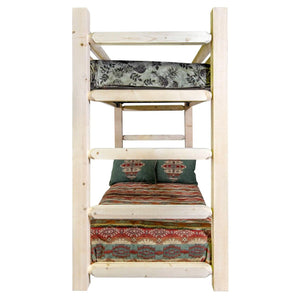 Homestead Collection Twin over Twin Bunk Bed, Clear Lacquer Finish MWHCBBNV - Bedroom Depot USA