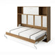 Maxima House Invento Horizontal Wall Bed, European Full Size with a cabinet on top - Bedroom Depot USA