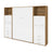 Maxima House Invento Vertical Wall Bed, European Full Size with 2 cabinets - Bedroom Depot USA